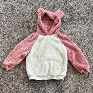 Cozy Pink and Cream Kids Hoodie